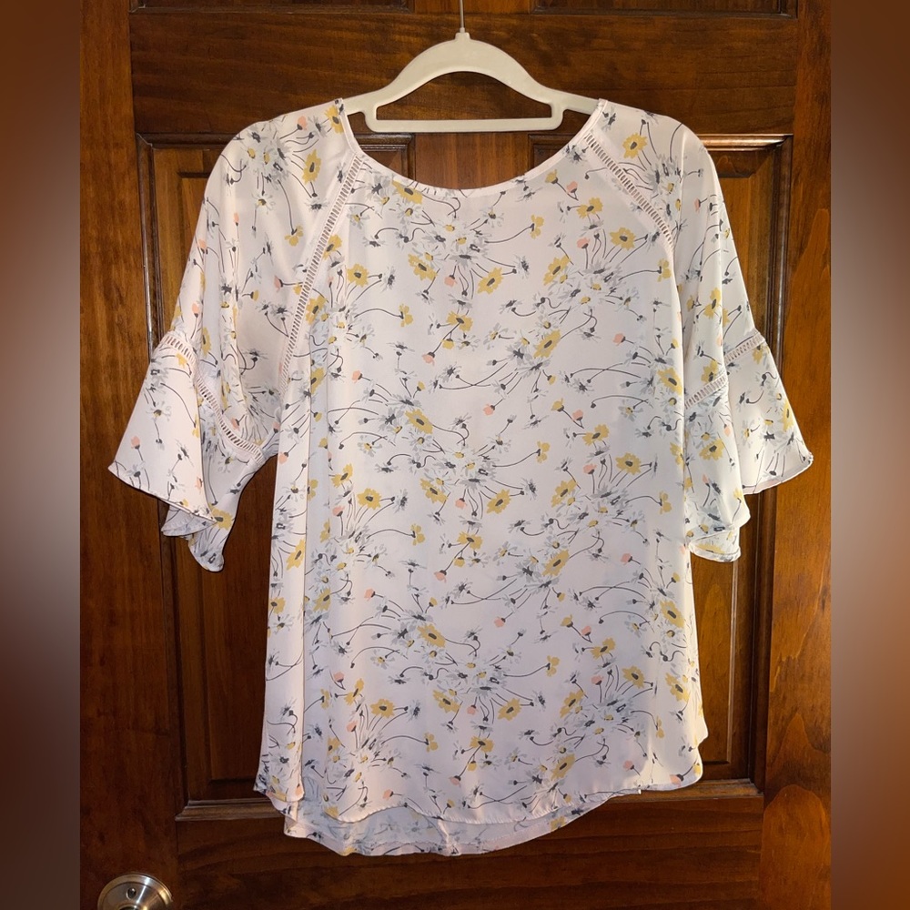 LOFT mixed media shirt size small